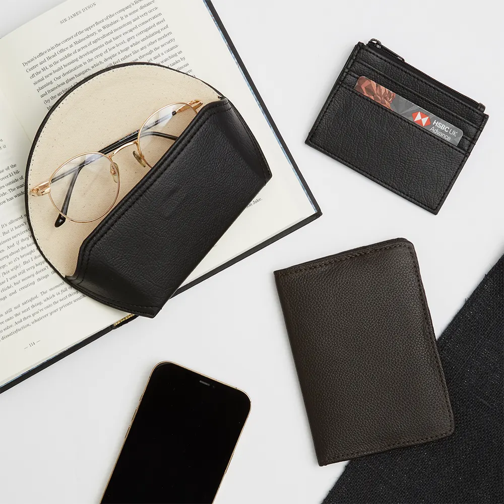 bespoke-black-faux-leather-card-holder-with-zip bespoke black faux leather card holder with zip